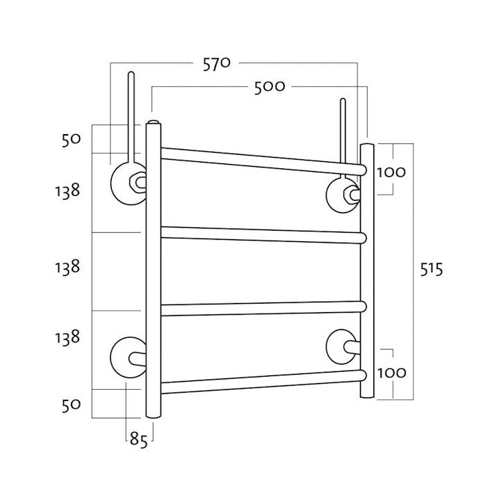 Rej Design pyyhekuivain Tango BTH 50514 yläkytkentä musta vesi [5487625] |