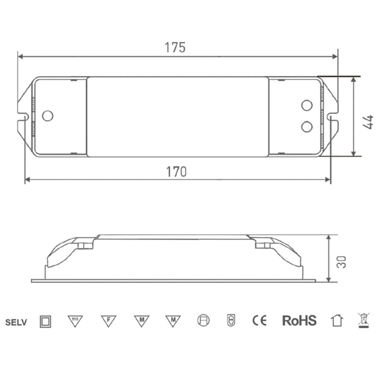 LED-liitäntälaite FTLight 24V 36W HIM. Led muuntaja IP20 [4018814]