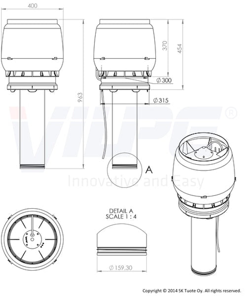 Huippuimuri Vilpe E220/160/450 ruskea [7814954]