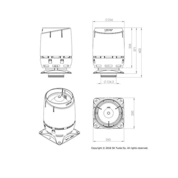 Poistoputki Vilpe Flow 125S 250X250 Ruskea [7820259] |