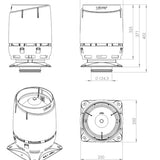 Poistoputki Vilpe Flow 125S 250X250 Punainen 7820262