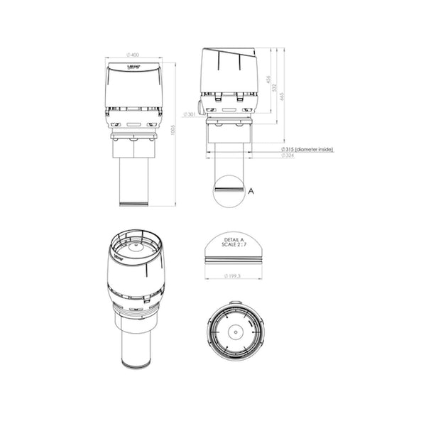 Poistoputki Vilpe Flow XL 200C/IS/450 Musta [7820485] |