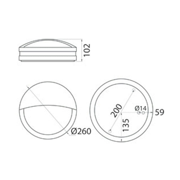 Seinävalaisin Ulko Lumia Avn260Lgh Ip54 60W E27 Pc O Gh [4103155] |