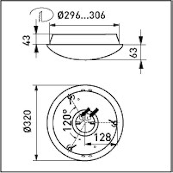Yleisvalaisin Ensto Avr320 Ip44 E27 Pc O [4117802]