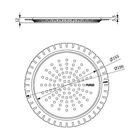 Lattiakaivon Kansi Purus Sun150 Mikrosem [3312707] |