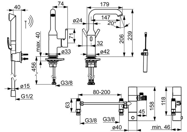 Pesuallashana Oras Optima Style 2617FHZ-33 smart bidé 3V Bluetooth, mattamusta [6110478]
