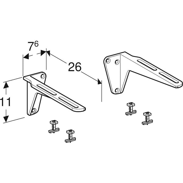Pesualtaan Kannakepari Ido 2 Kpl L=26Cm 502.668.00.1 [5611269] |