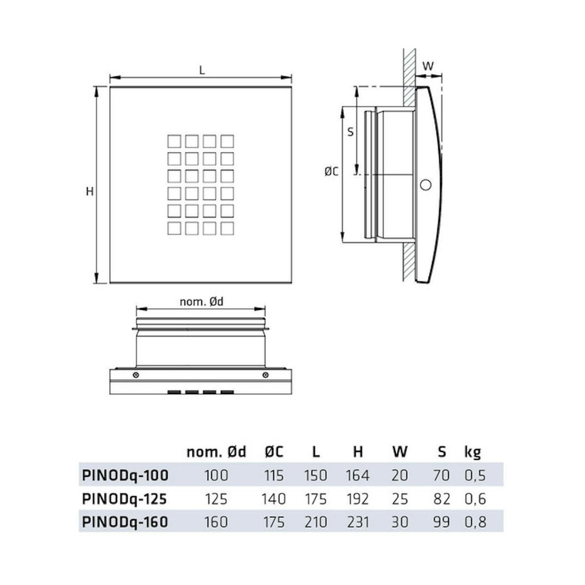 Poistoilmaventtiili Climecon PINODQ 100 [8735157] |