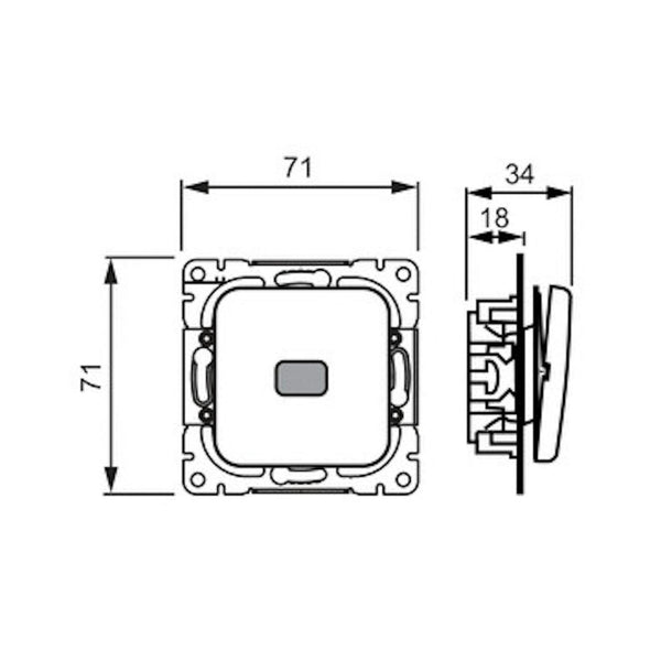 Kytkin Jussi 6/16Ax/250V/Ip21 Ukj 1N Mv Val [2106013] |
