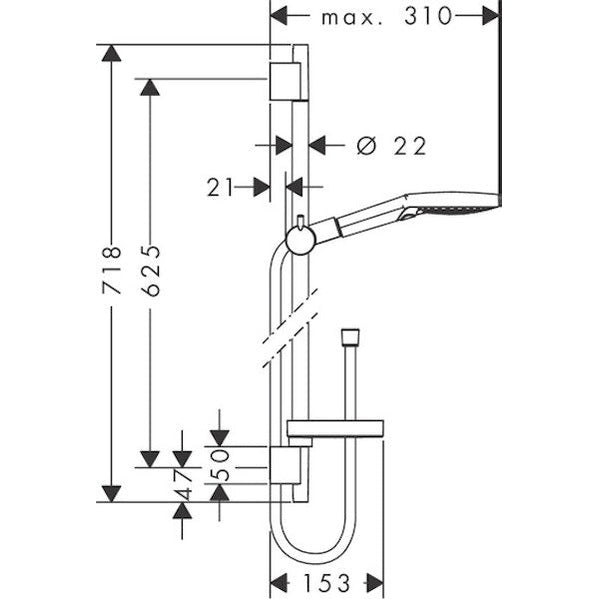 Suihkusetti Hansgrohe Select S 120 Unica´S 0.65 Eco [6559499] |