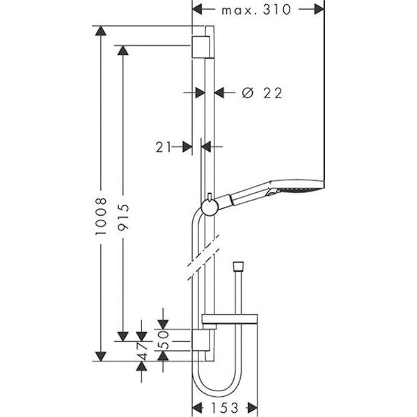 Suihkusetti Hansgrohe Select S 120 Unica´S 0.90 Eco [6559501] |