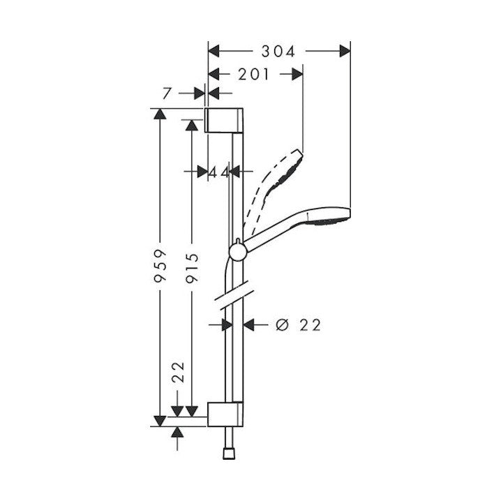 Suihkusetti Hansgrohe 26593400 Croma Select E Eco 9L [6559596]