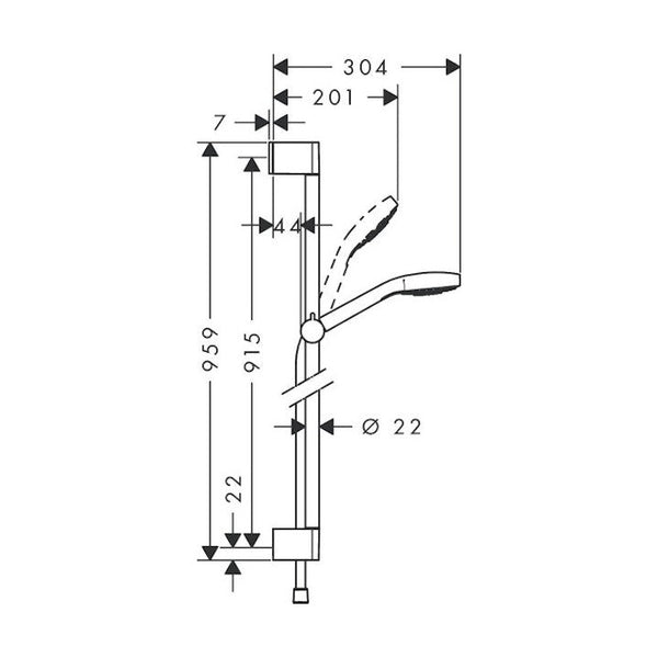 Suihkusetti Hansgrohe 26593400 Croma Select E Eco 9L [6559596]