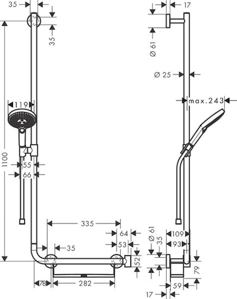 Hansgrohe Isiflex suihkuletku 160 cm Mattamusta 28276670 [6559976]