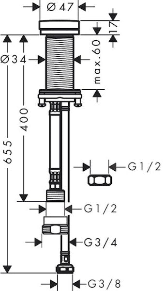 Pesukoneventtiili Hansgrohe 72841000 Talis M54 pöytäasennus kromi [6250459]