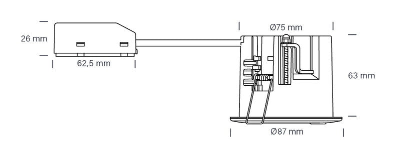 Alasvalo Uni install G2 IP44 GU10 max.7,5W MB R