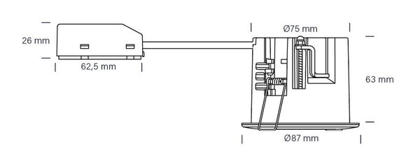 Alasvalo Uni install G2 IP44 GU10 max.7,5W MB R