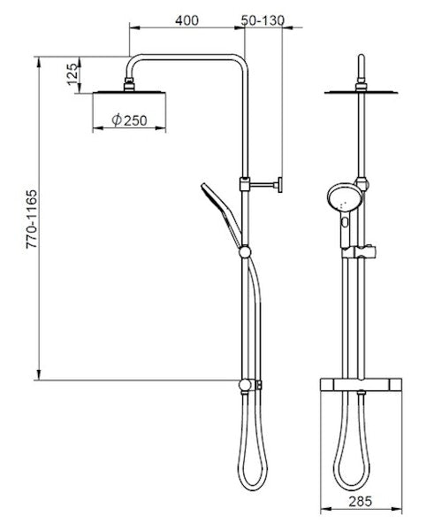 Suihkujärjestelmä Gustavsberg ESTETIC TERM ROUND Musta [6371614]