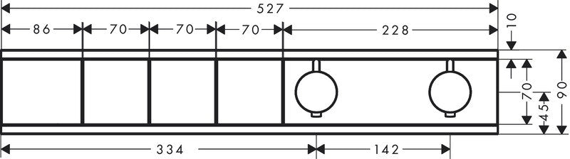 Pintaosa Hansgrohe 15381670 Suihkuhana 3-T Musta [6352010]
