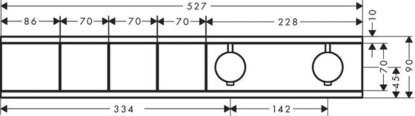 Pintaosa Hansgrohe 15381670 Suihkuhana 3-T Musta [6352010]