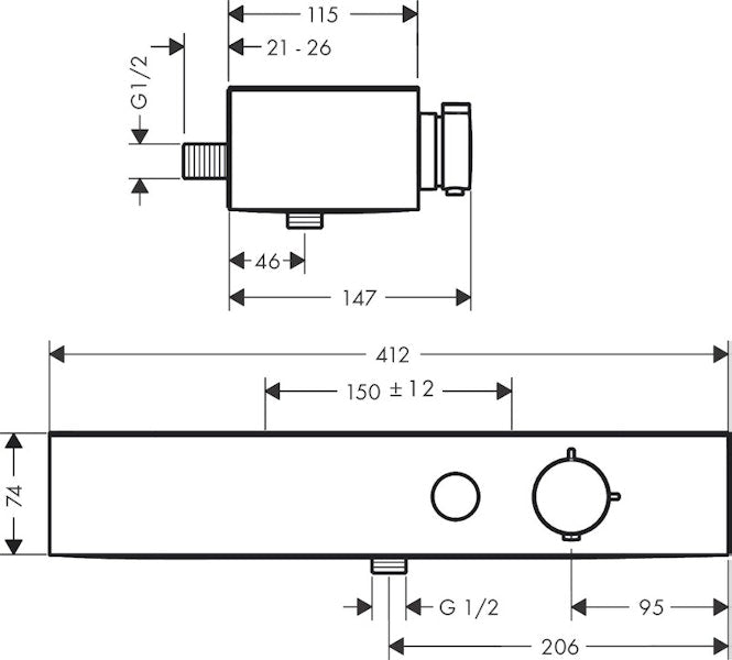 Suihkuhana Hansgrohe 24360140 Seinä 400 Pronssi [6352025]