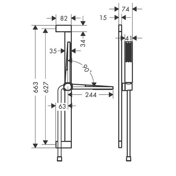 Suihkusetti Hansgrohe 24371000 Pulsify E100 1Jet Kromi [6550246]