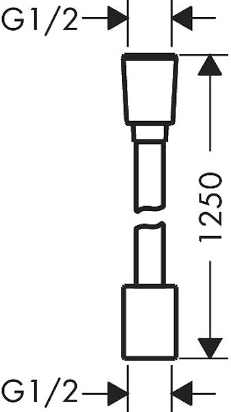 Suihkuletku Hansgrohe 28220700 Design 125 Cm Valk [6550293]