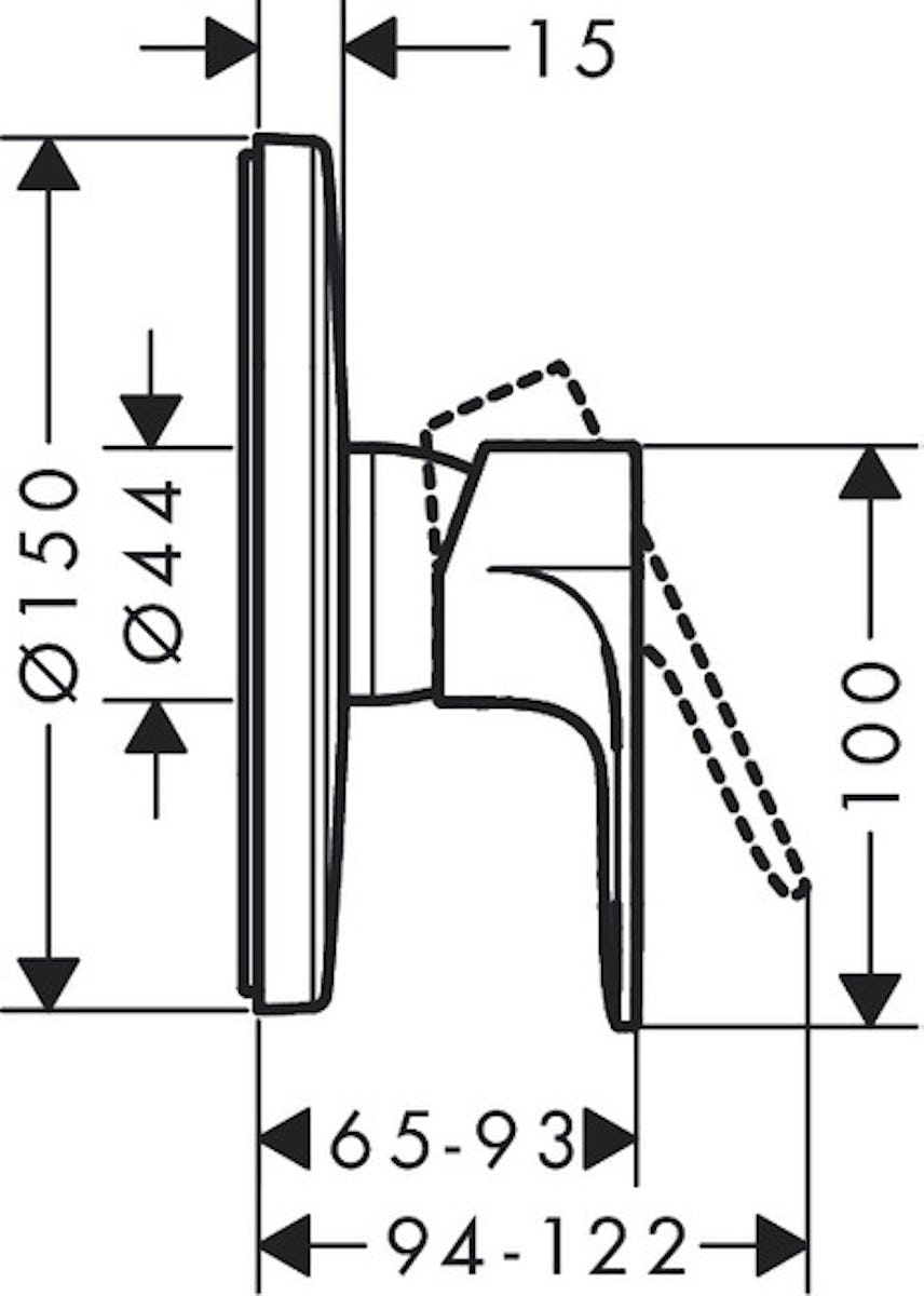 Pintaosa Hansgrohe 72668670 Rebris E Musta [6352034]