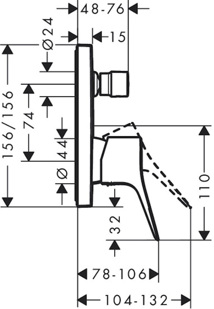 Pintaosa Hansgrohe 75415703 Vivenis Ammehana Valk [6352035]