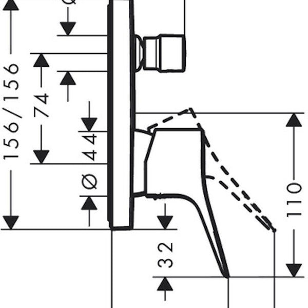 Pintaosa Hansgrohe 75415703 Vivenis Ammehana Valk [6352035]