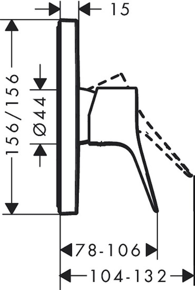 Pintaosa Hansgrohe 75615703 Vivenis Suihkuh Valk [6352036]
