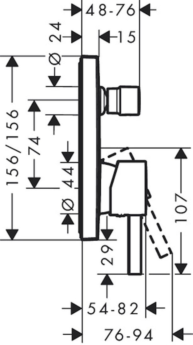 Pintaosa Hansgrohe 76415703 Finoris Ammehan Valk [6352037]