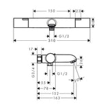 Amme - /Suihkutermostaatti Hg Ecostat Fine Nordic Kromi [6352042] |