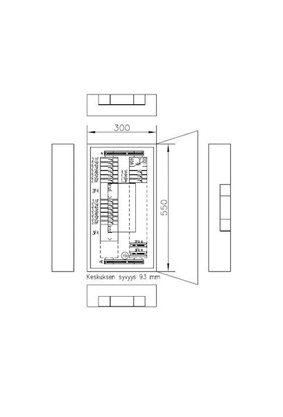 Ryhmäkeskus pinta Fe UTU Pointer 3415-550M 35A IP30 [3332373]