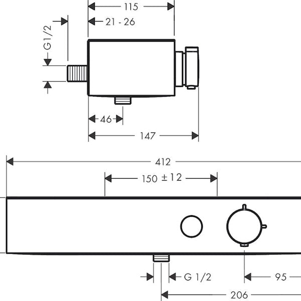 Suihkuhana Hansgrohe 24360700 Seinä 400 Valk [6352026]