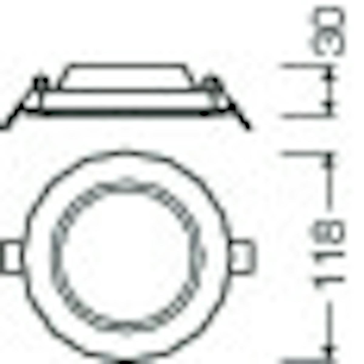 Alasvalo Downlight Slim Dl Slim Dn105 6W/4000K Wt [4295632]