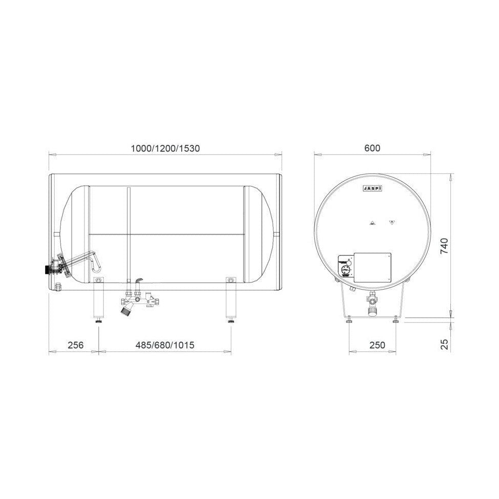 Käyttövedenlämmitin Jäspi VLS-160 S 3 kW sauna 5260063