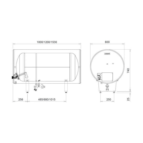 Käyttövedenlämmitin Jäspi VLS-160 S 3 kW sauna 5260063