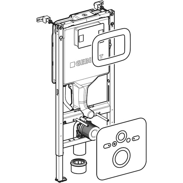 Asennusteline seinä-WC:lle Geberit Duofix Sigma Sawa 112CM PE-X [5757013]