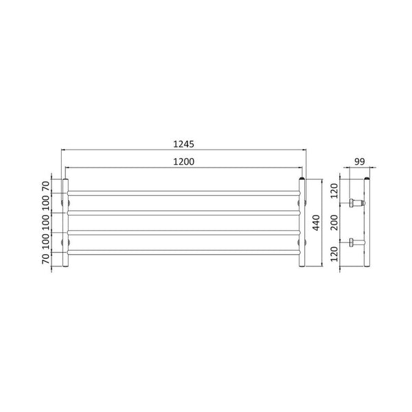 Rej Design Kuivausteline Sähkö Ajastin Largo E 120444 Kromi [5281412] |