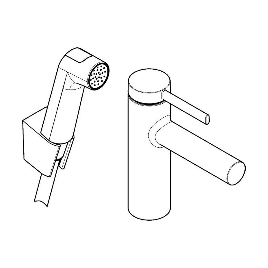 Pesuallashana Hansgrohe 74210670 Zesis Bide 100 Musta 74210670 [6151034]
