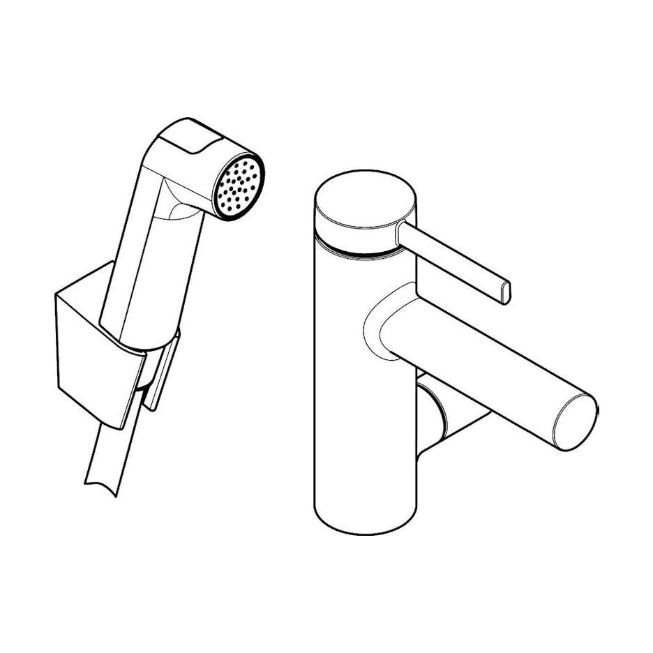 Pesuallashana Hansgrohe 6151036 Zesis Bide Pkv Musta [6151036]