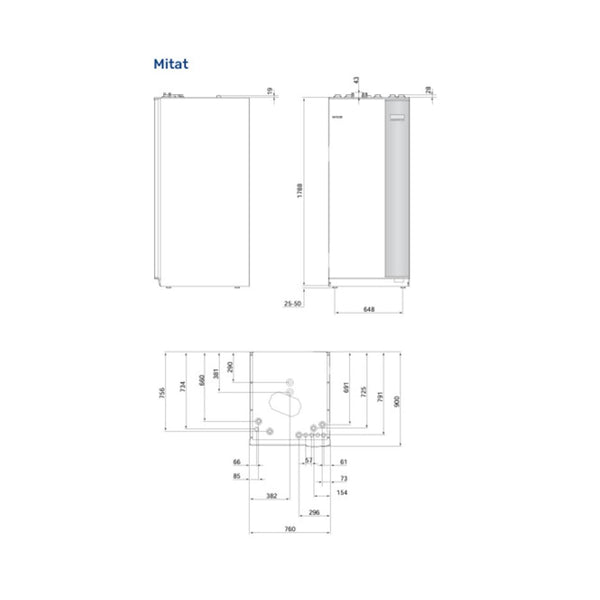 Lämpöpumppu Nibe VVM 500 sisäyksikkö varaajalla [5361576] |