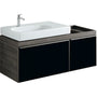 Alakaappi citterio musta lasi/tammi harmaanruskea 1200mm, oikea - Fertti.com