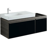 Alakaappi citterio musta lasi/tammi harmaanruskea 1400mm, oikea - Fertti.com