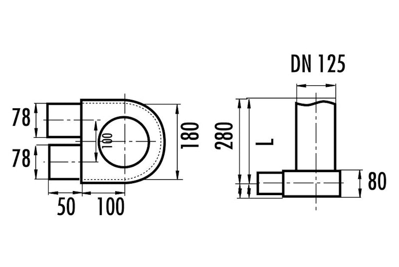Liitososa Vallox Bluesky venttiilille 125 mm kattomalli [8275009]