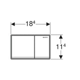Huuhtelupainike 115.081.SI.1 Geberit Sigma 60 2-HValkoinen lasi 5756313