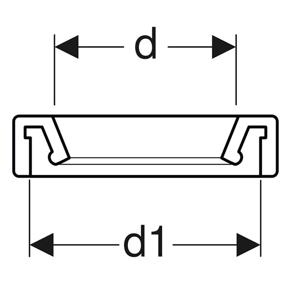 WC-kumitiiviste Geberit d=80-100 mm, d1=122 mm 152.424.00.1 [5758383]