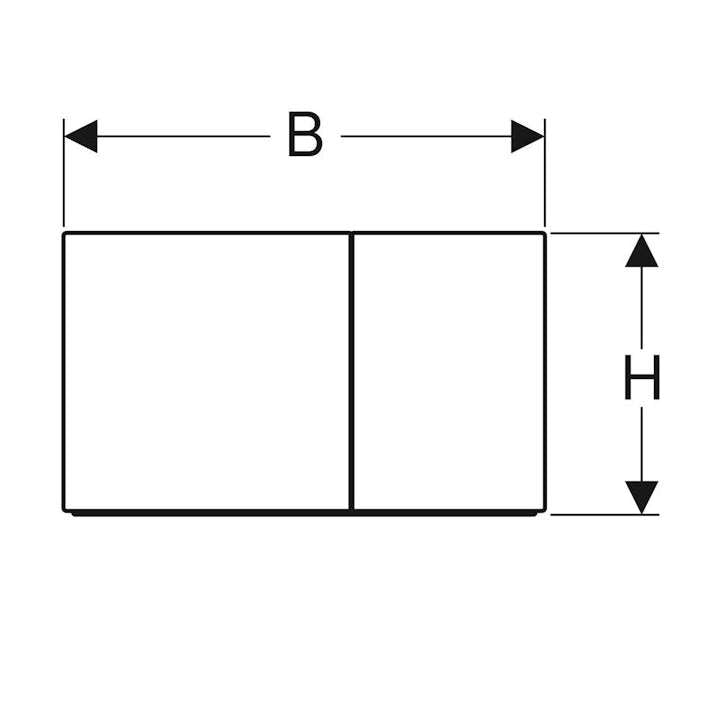 Huuhtelupainike 115.622.SI.1 Geberit Sigma70 valkoinen 5756939