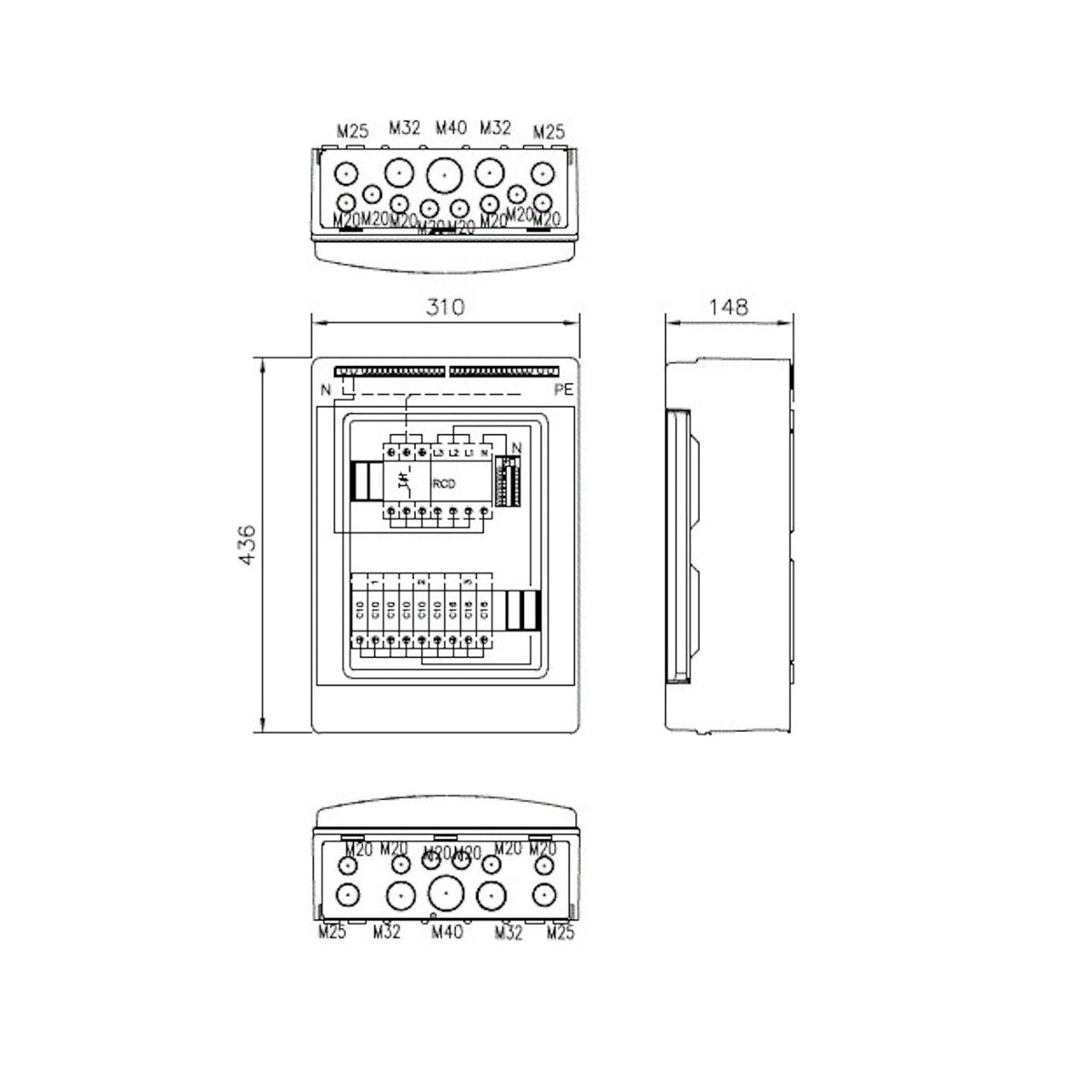 Ryhmäkeskus Esteri Evs245.09P 25A Ip65 Pc [3440362] |